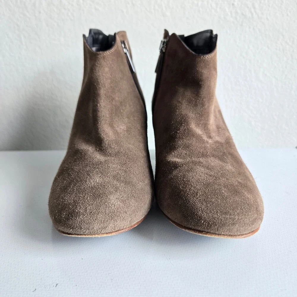 Aquatalia by Marvin K Brown Suede Ankle Boots Made in Italy Women 9 Round Toe